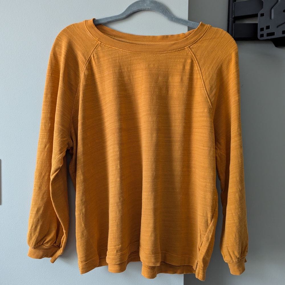 Casual Mustard Long Sleeve Top